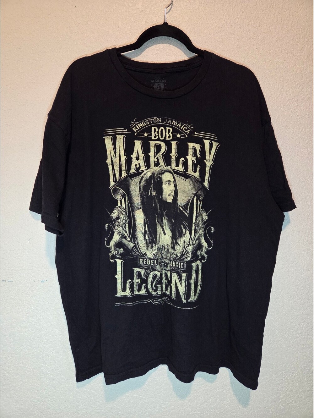 Bob Marley Legend Graphic Black T-Shirt Size 2X Cotton